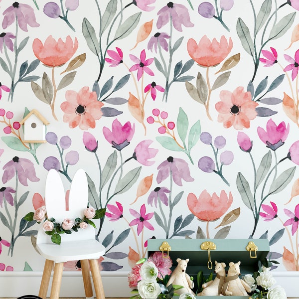 Floral Wallpaper Nursery - Etsy