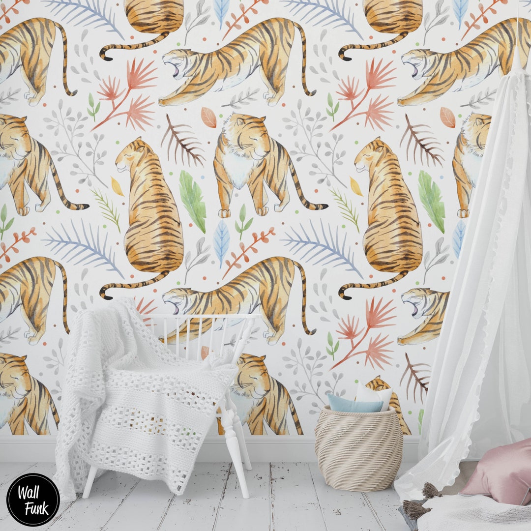 Safari Nursery Wallpaper, Jungle Nursery Wallpaper, Childrens Safari