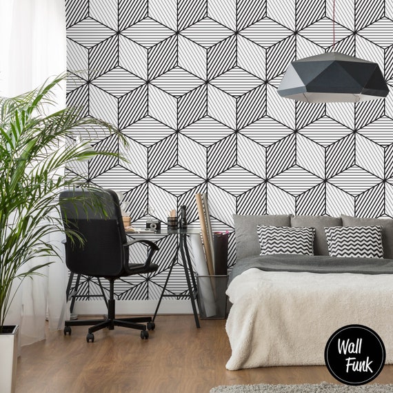Geometric Wallpaper Cube Removable Geometric Wallpaper - Etsy Canada Geometric Wallpaper Cube Removable Geometric Wallpaper - Etsy Canada