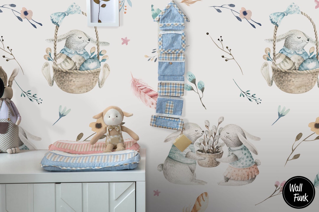 Removable Boho Nursery Wallpaper, Boho Nursery Wallpaper, Custom