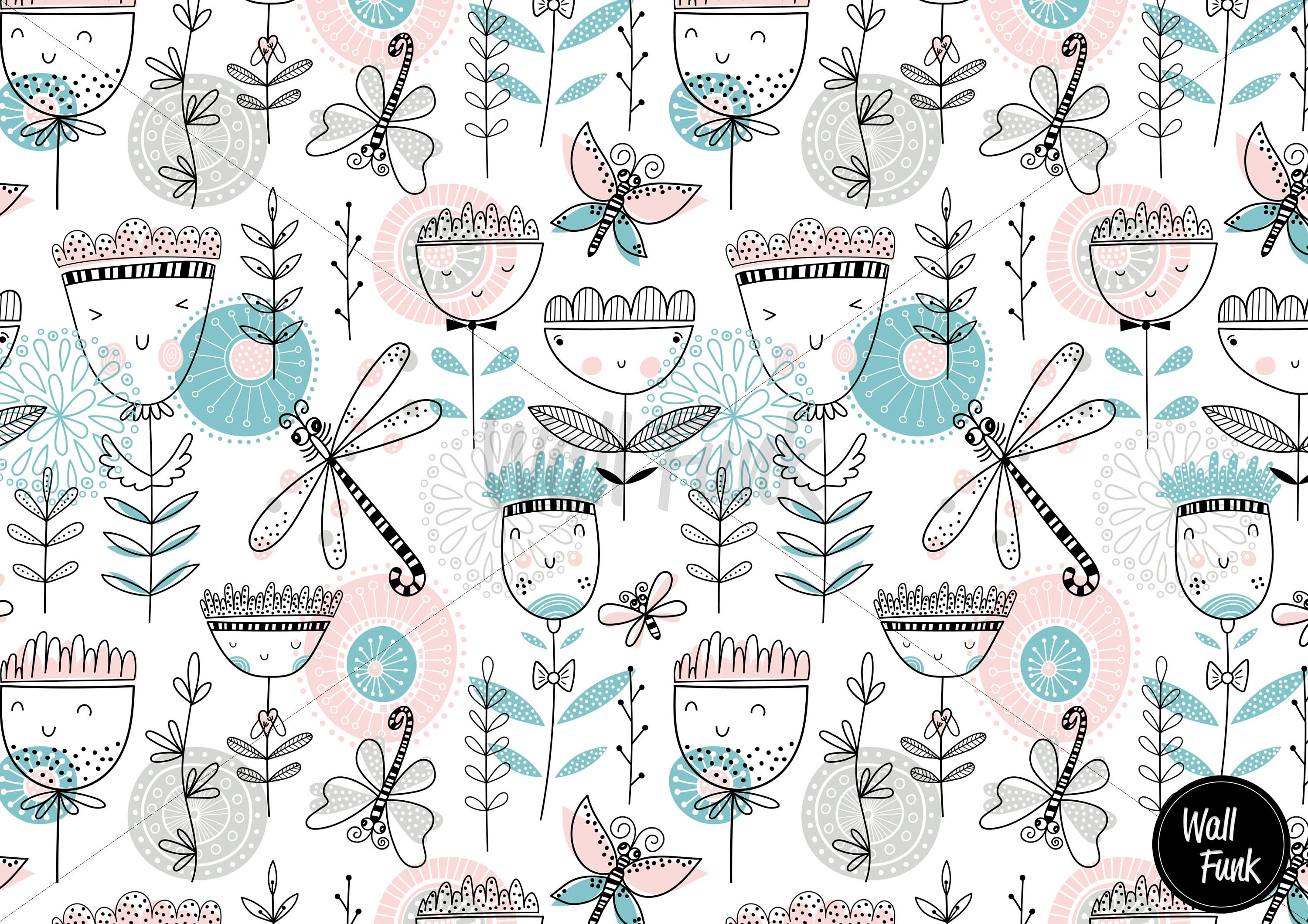 Floral Nursery Wallpaper Nursery Wallpaper Childrens Nursery Etsy