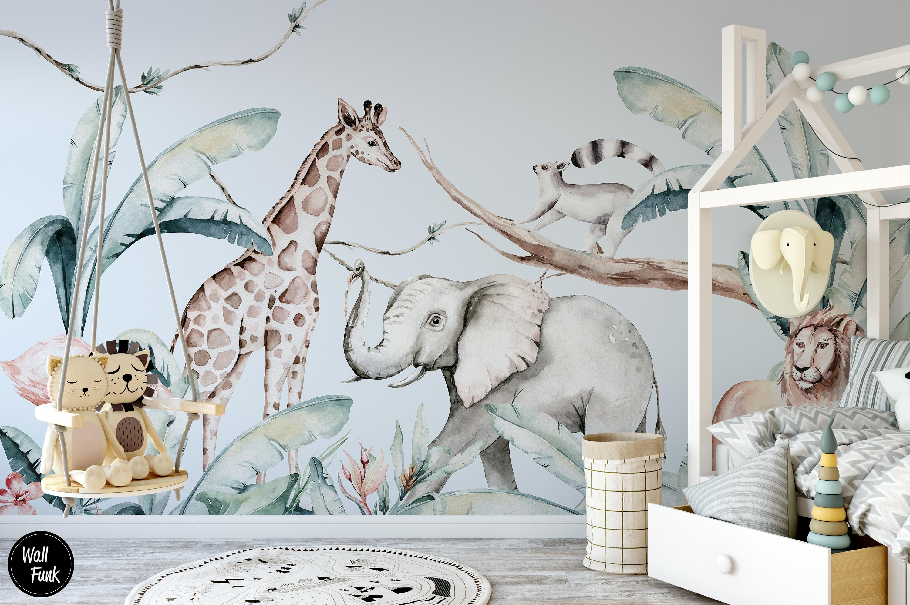Jungle 2024 nursery wallpaper
