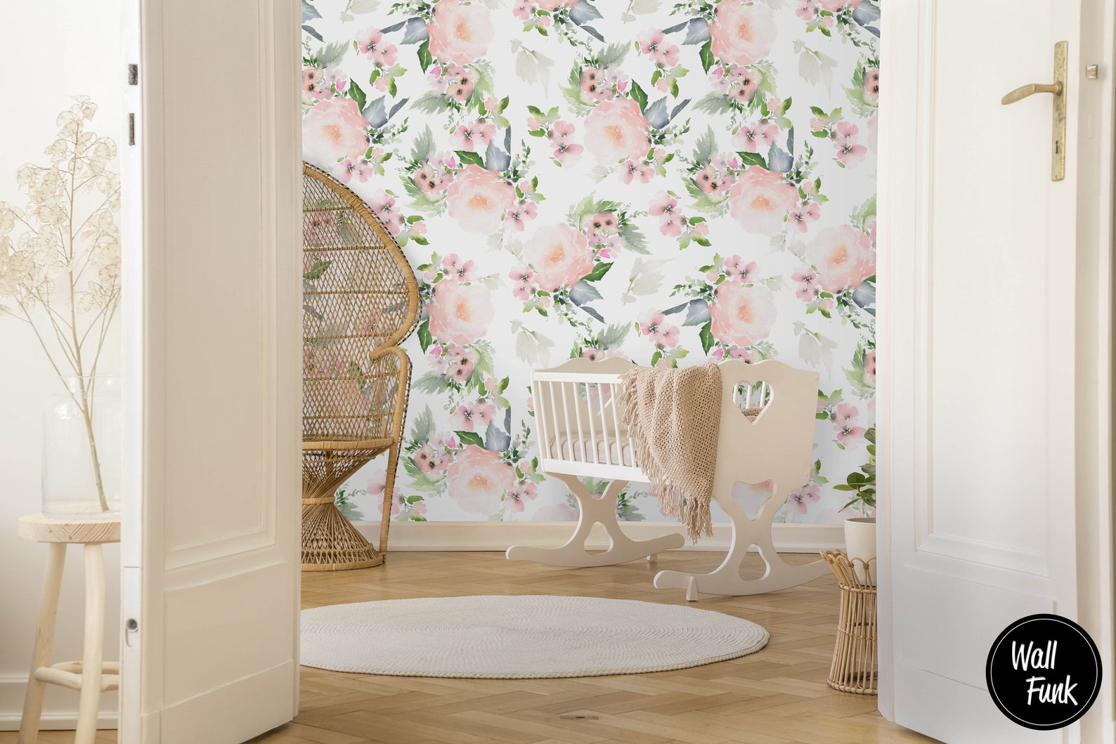 Floral Nursery Wallpaper Nursery Wallpaper Childrens Nursery Etsy UK