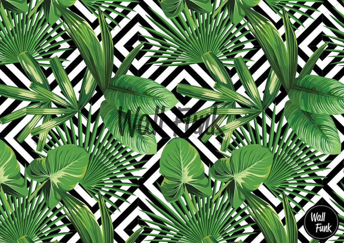 Banana Leaf Wallpaper Removable Banana Leaf Wallpaper Floral - Etsy UK