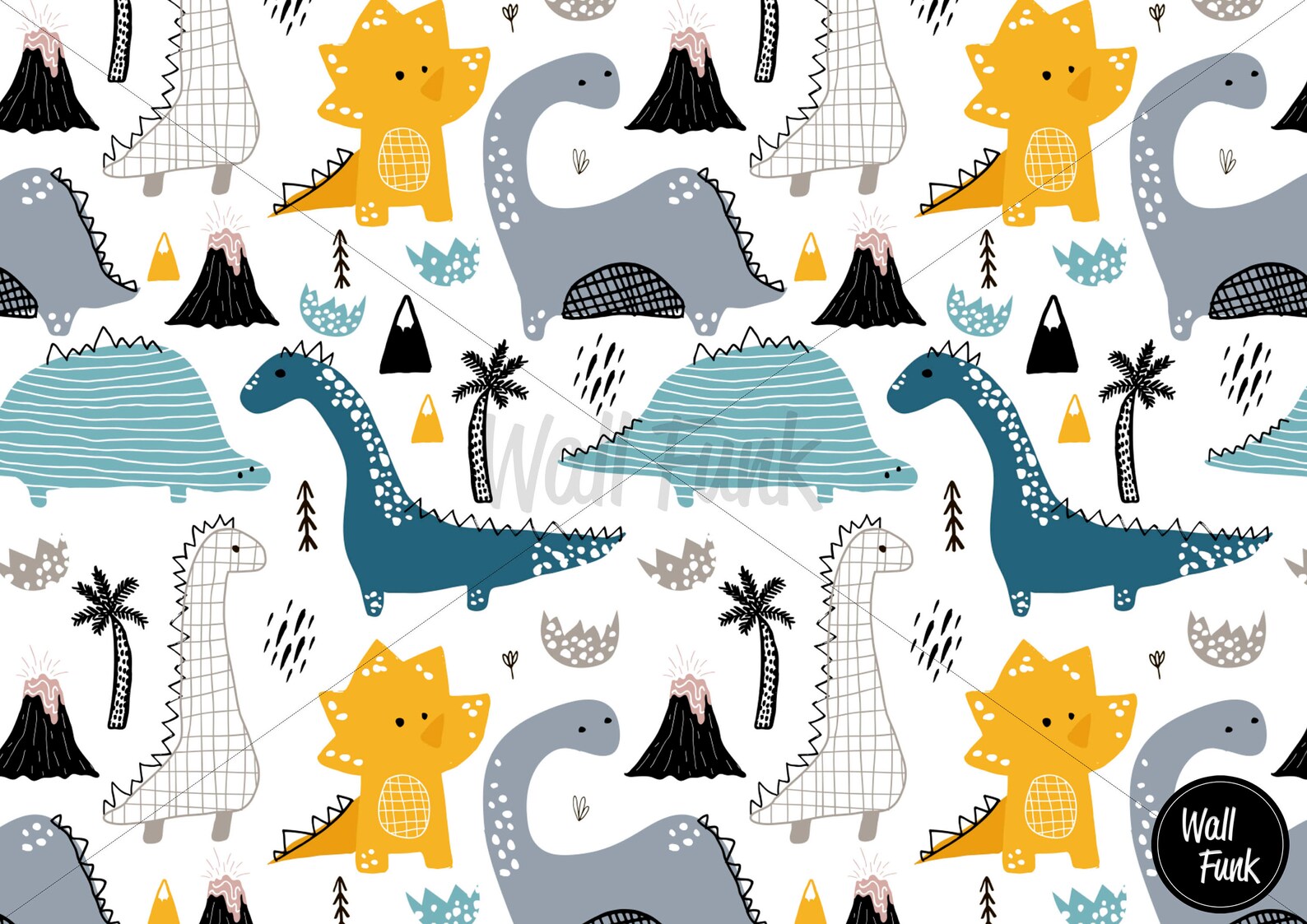 Dinosaur Wallpaper Removable Kids Wall Mural Nursery Custom Etsy UK