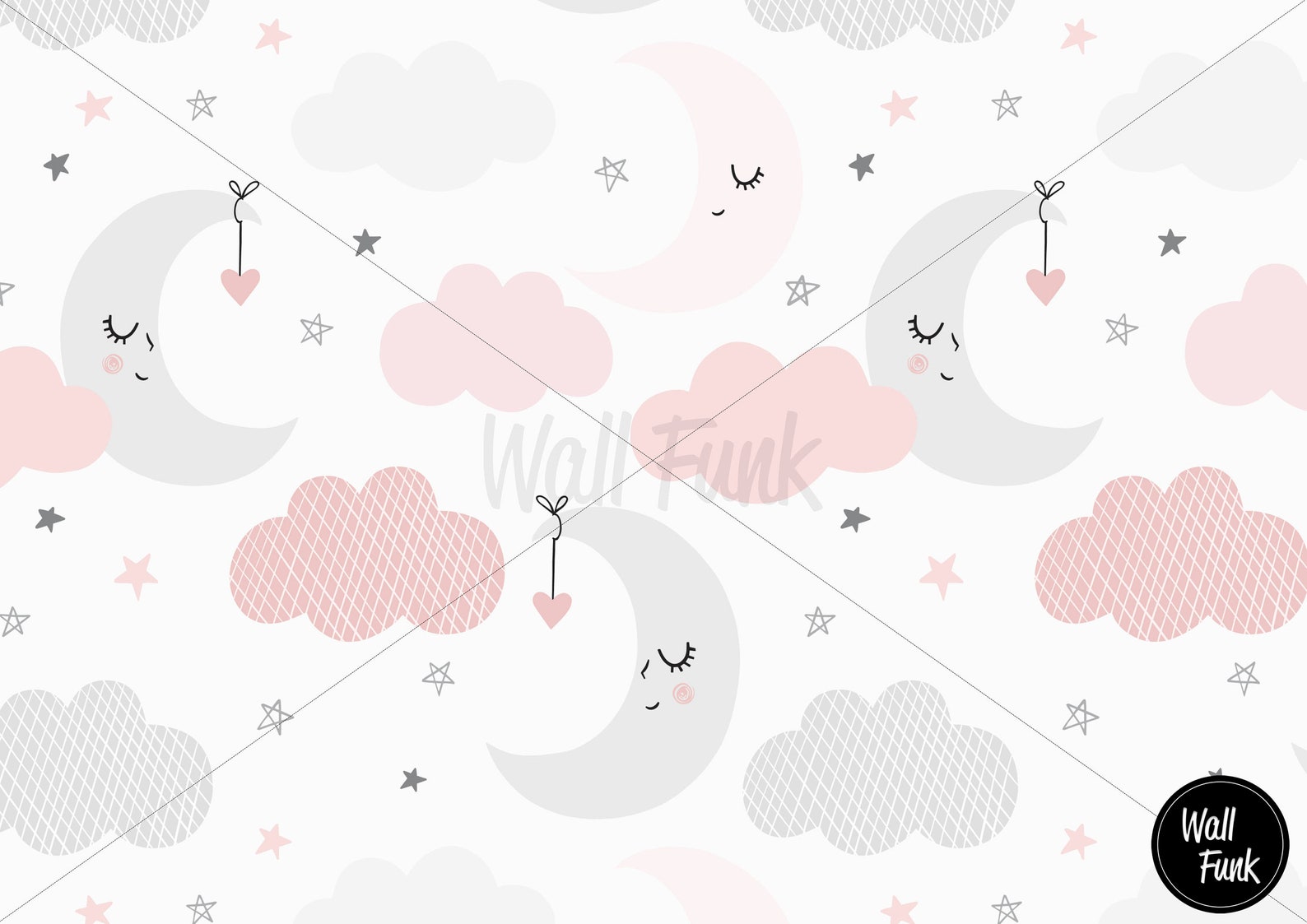Cute Stars and Moon Nursery Wallpaper Removable Nursery - Etsy UK