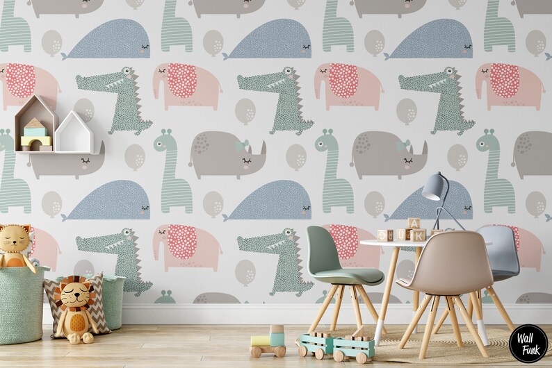 Safari Nursery Wallpaper Removable Temporary Stick on Etsy