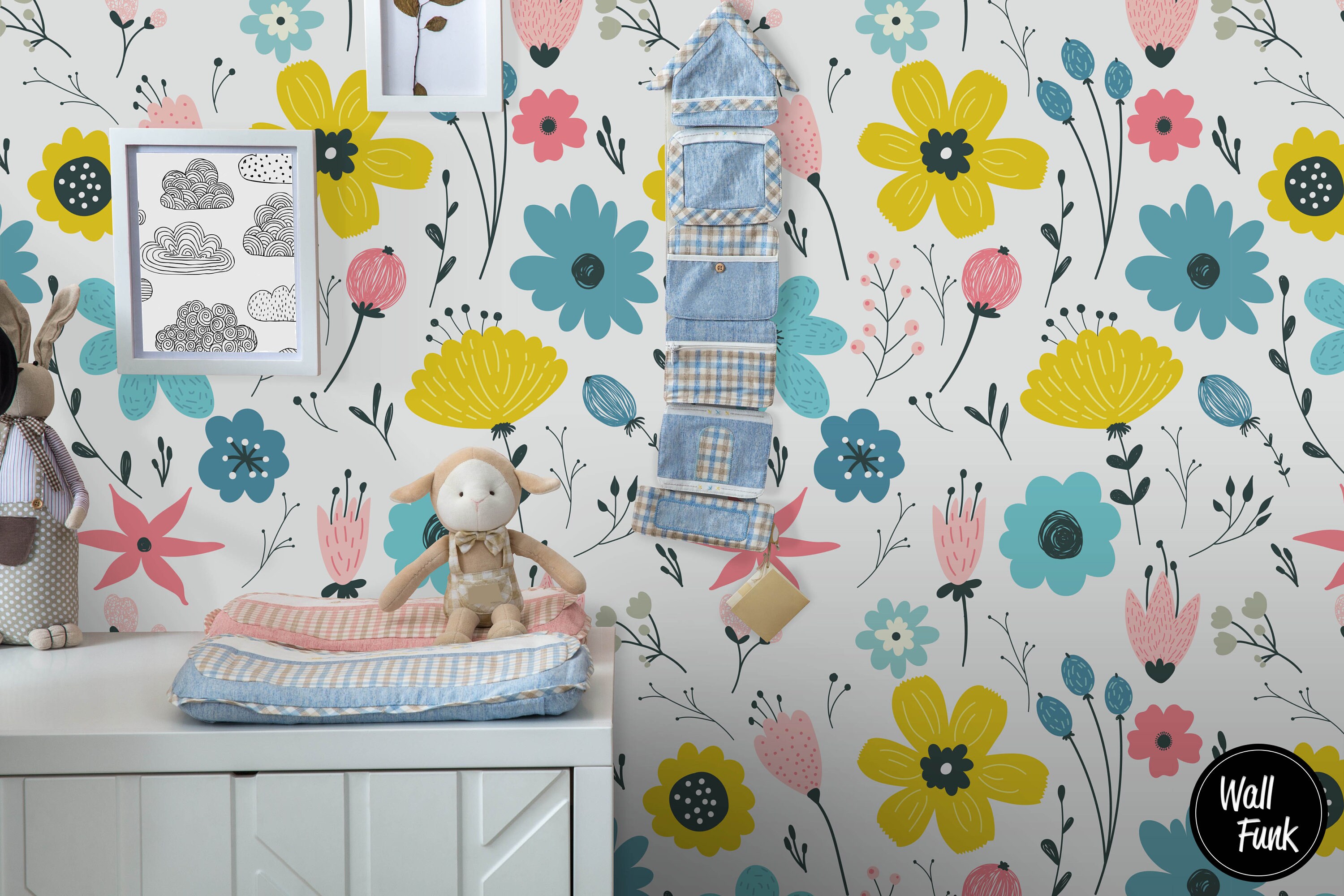 Floral Nursery Wallpaper Nursery Wallpaper Childrens Nursery Etsy
