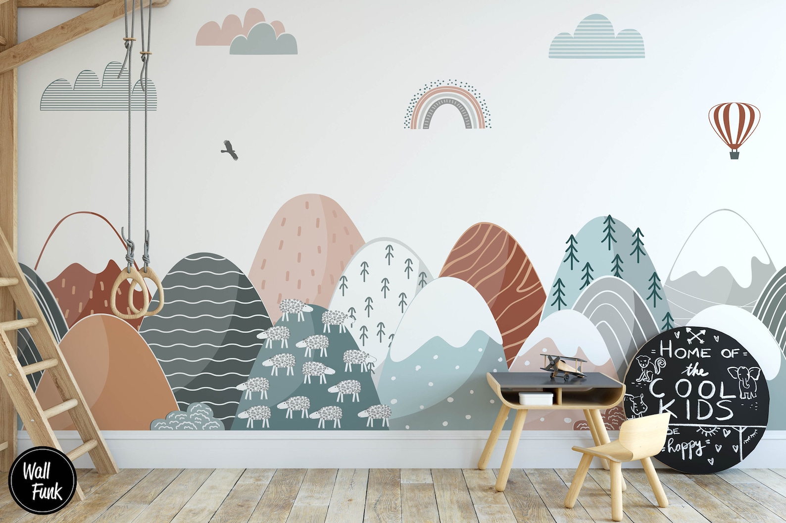 Mountain Nursery Wallpaper Mountain Wallpaper Removable Etsy