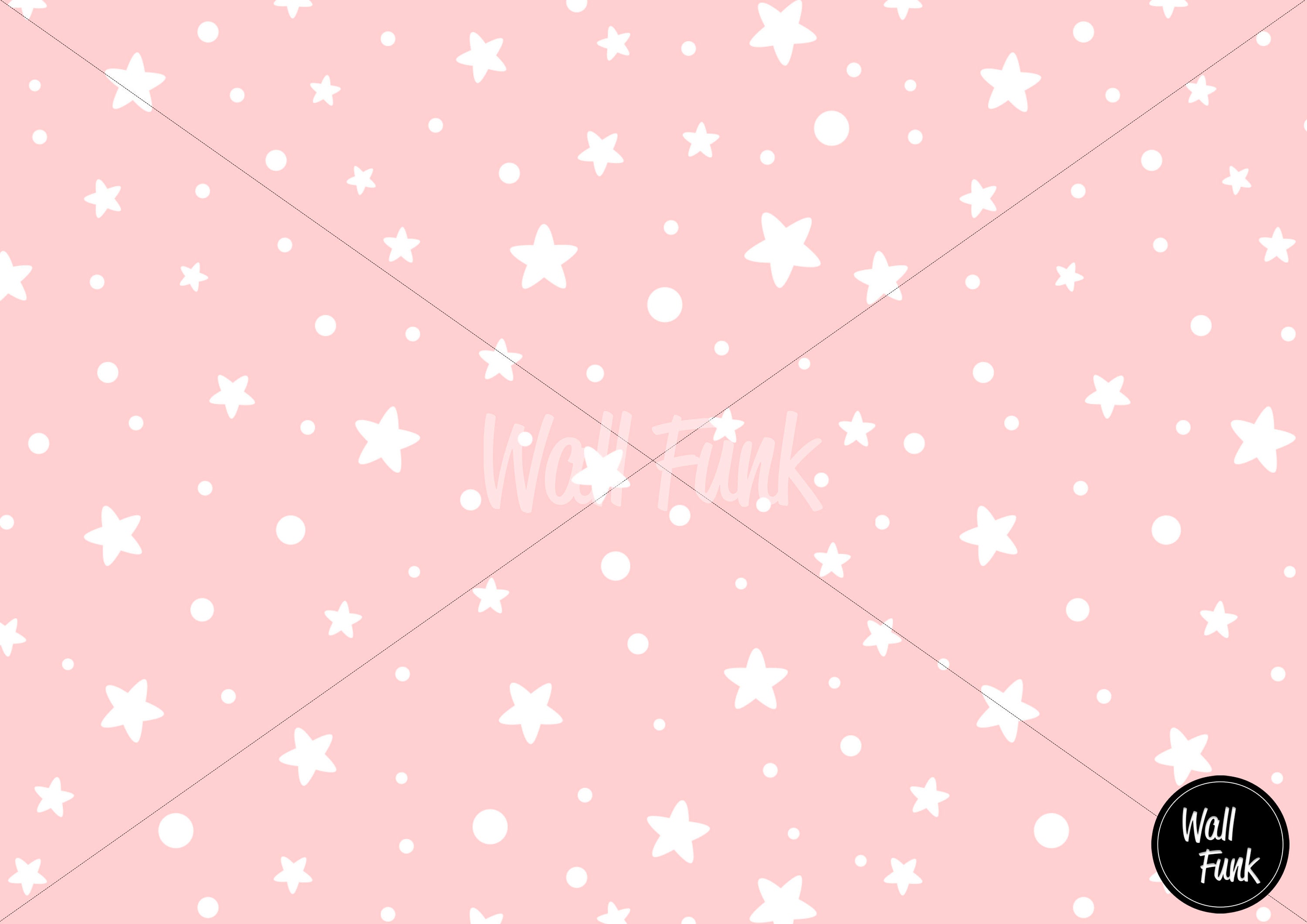 Pink Stars Nursery Wallpaper Removable Temporary Stick on Etsy UK