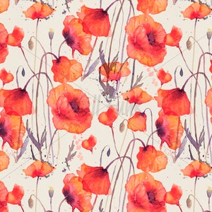 Poppy Floral Wallpaper, Poppy Wallpaper, Floral Wallpaper Poppy