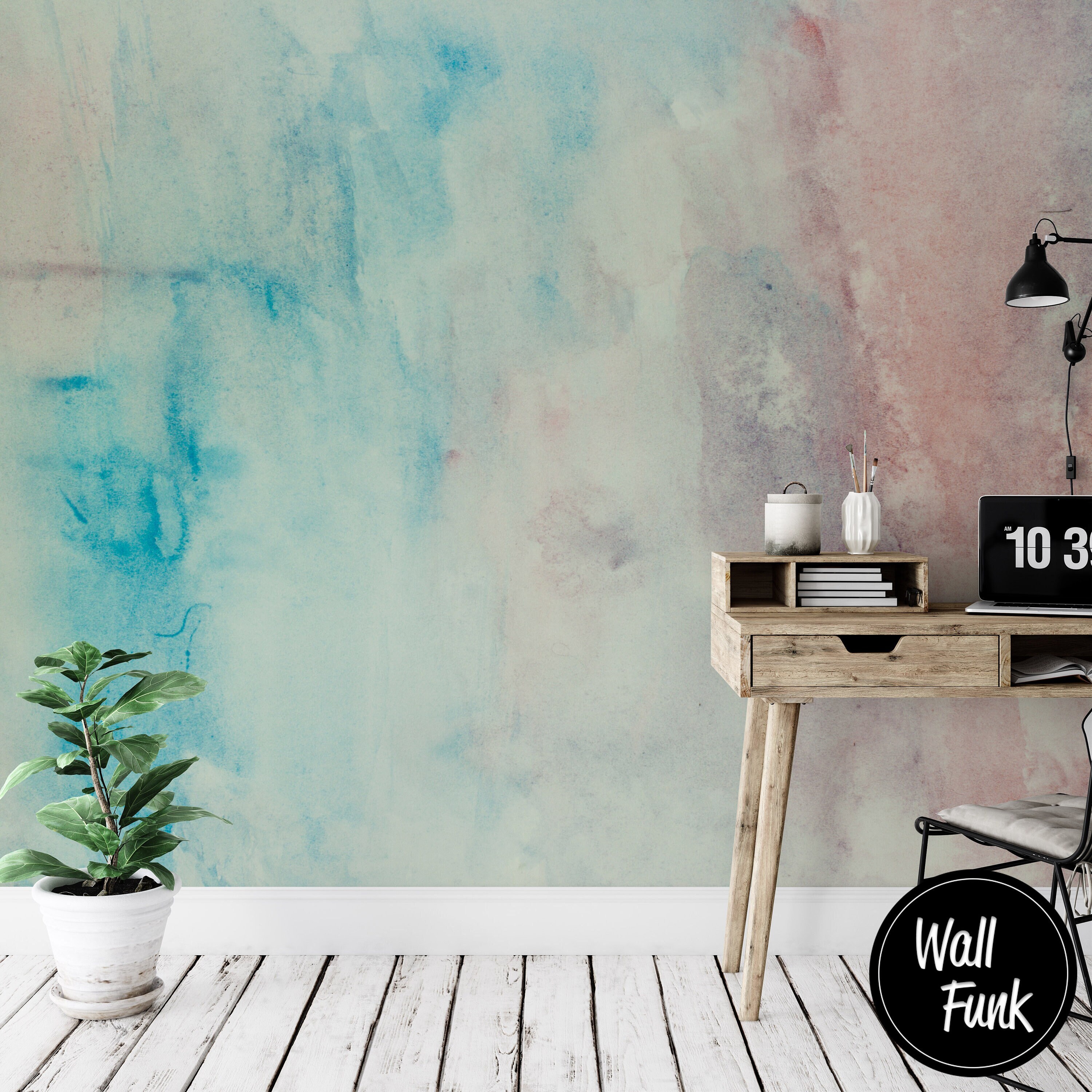 Removable Abstract Wallpaper Water Activated Temporary Stick Etsy UK