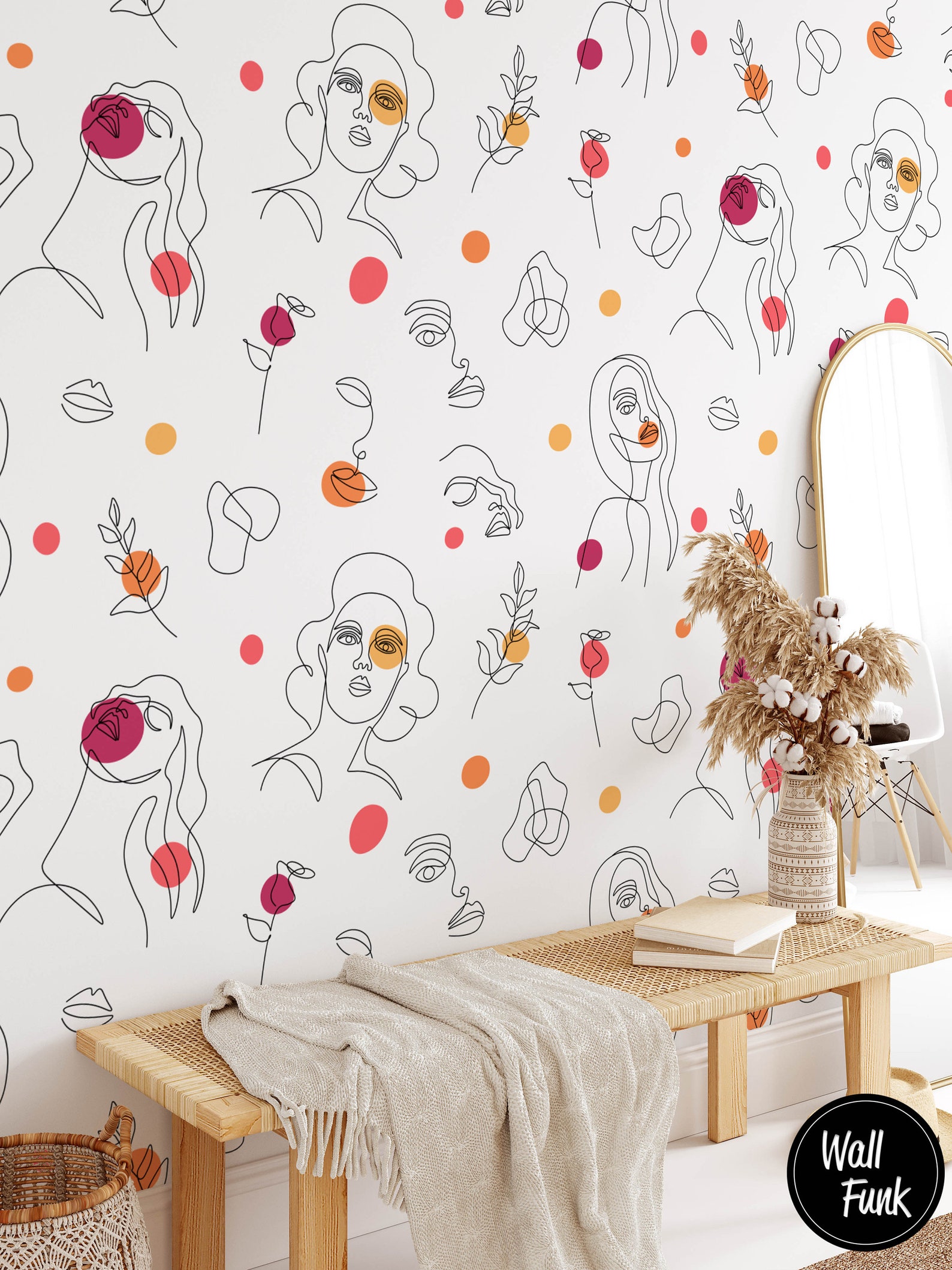 Abstract Removable Wallpaper Abstract Wallpaper Modern Etsy