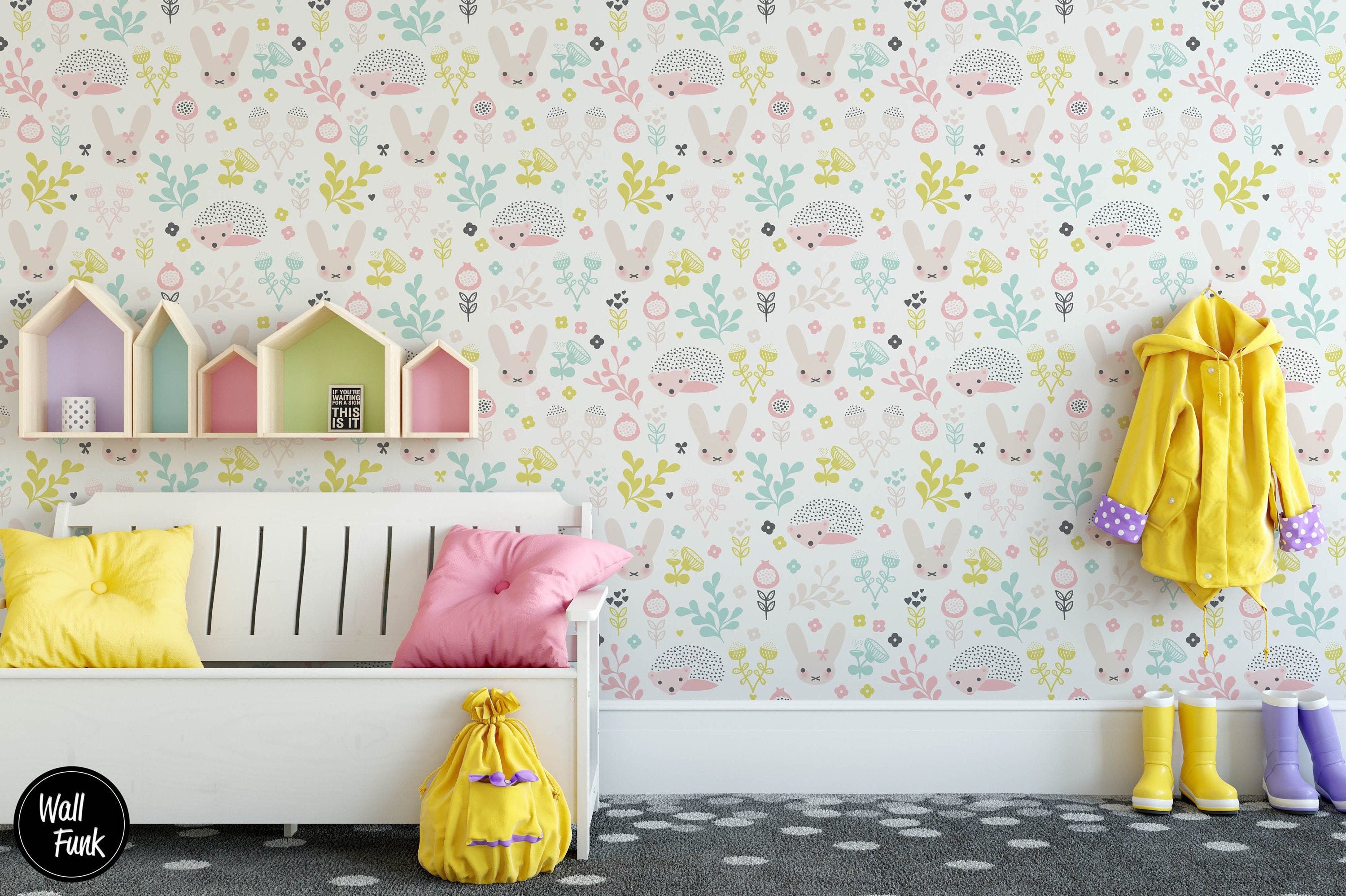 Woodland Nursery Wallpaper Removable Nursery Wallpaper Etsy