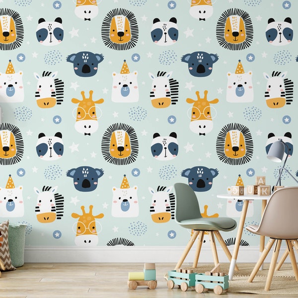 Safari Nursery Wallpaper Etsy