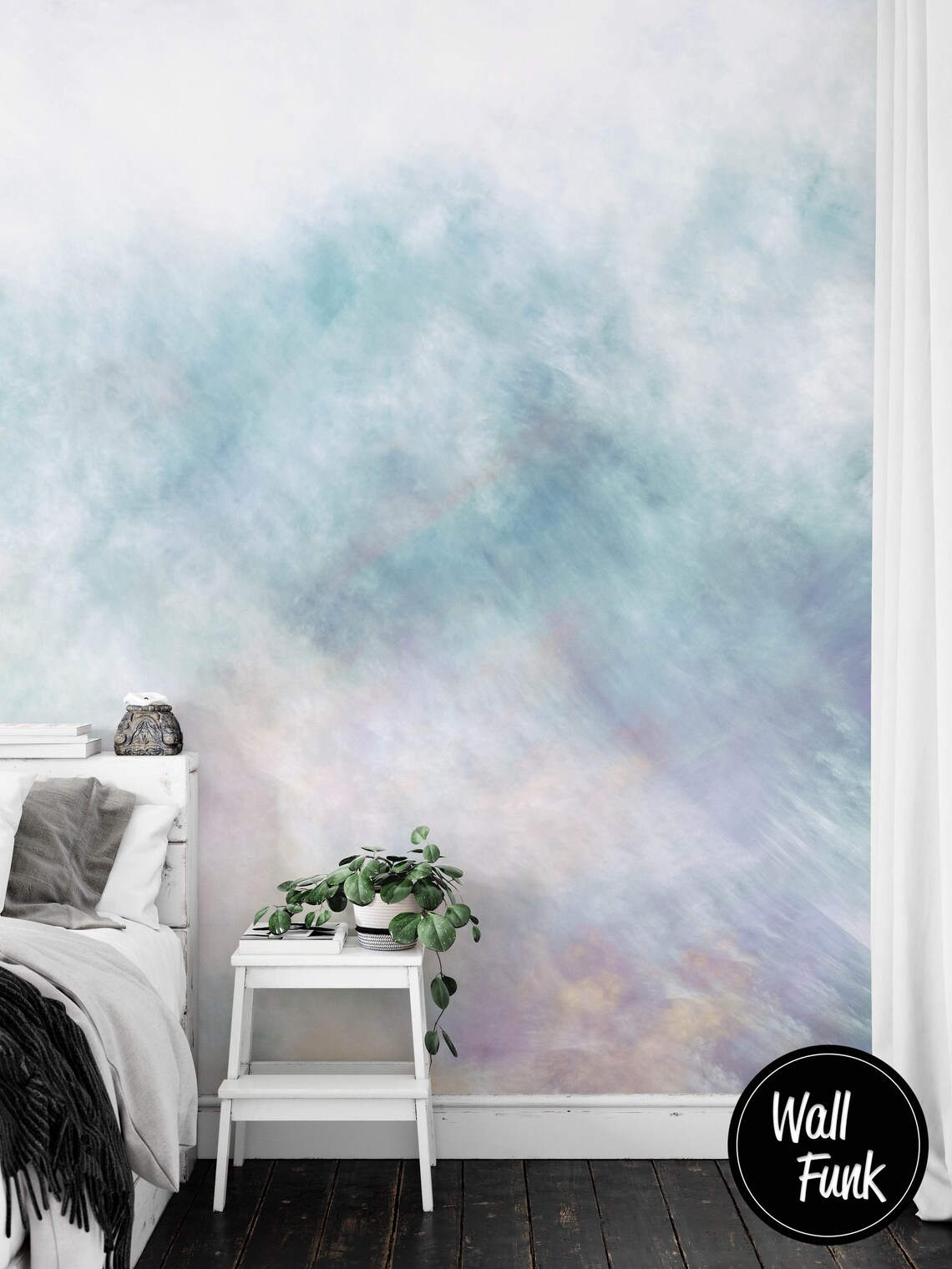 Removable Abstract Wallpaper Water Activated Temporary Stick Etsy UK