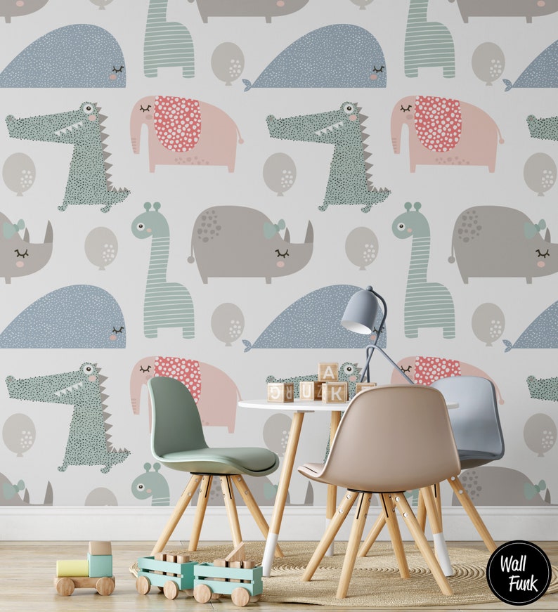Safari Nursery Wallpaper Removable Temporary Stick on Etsy