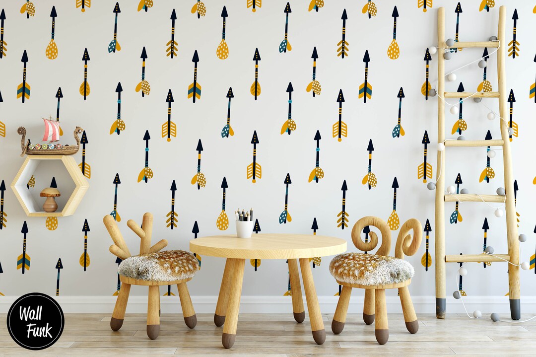 Removable Boho Nursery Wallpaper, Boho Nursery Wallpaper, Custom