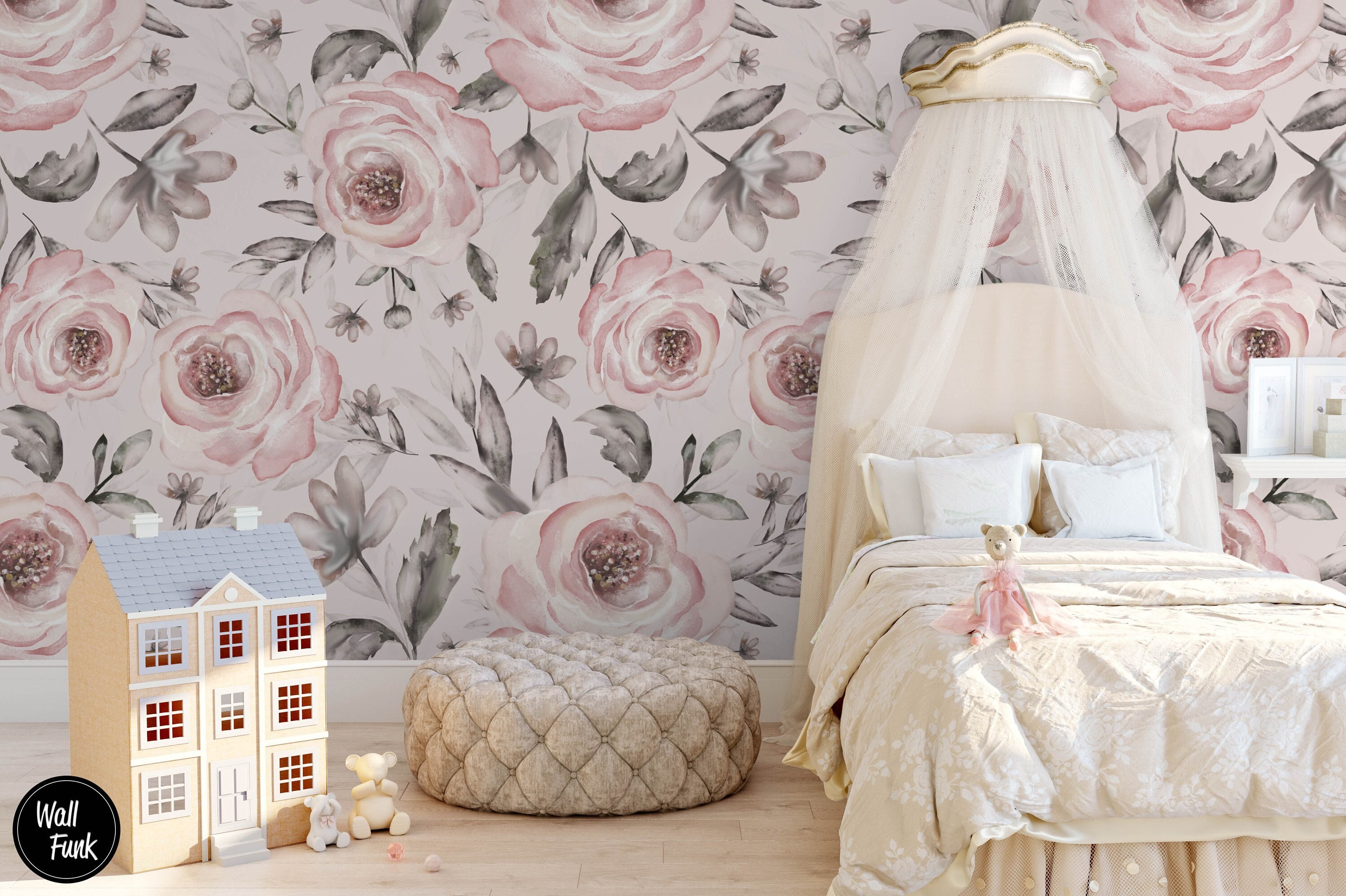 Floral wallpaper cheap for nursery