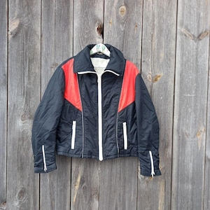 70s Sports jackets Vintage Sportswear clothing men Women&#39;s Black Red Track Zip Up Jacket Multicolor clothes windbreaker Top Made in Poland L