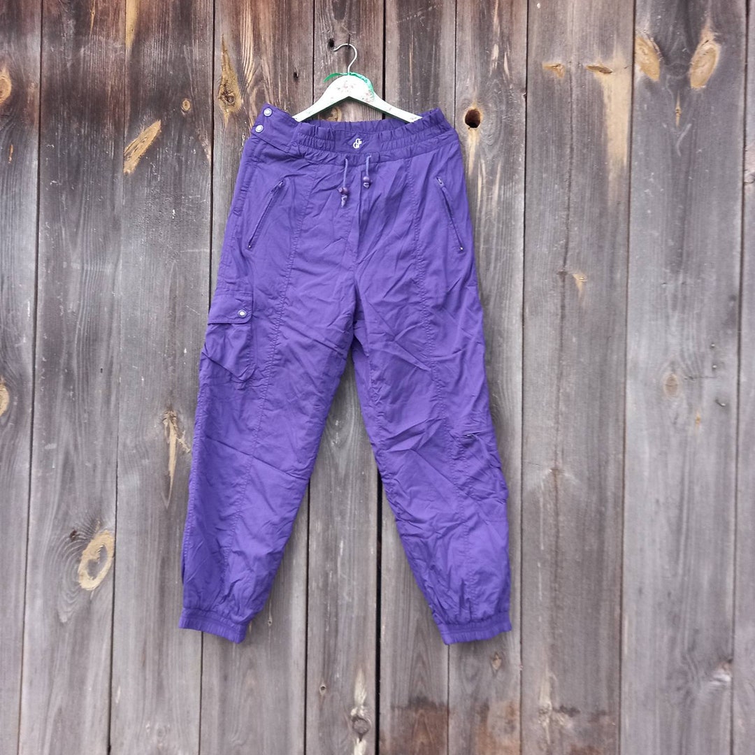 90s Purple Ski Pants for Men Vintage Skiing Trousers Ski Snowboard Snow