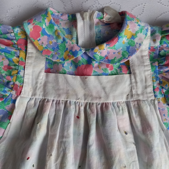 Robe Style Rétro Pour Bébé Fille - Motifs Floraux, Manches 3/4, Coton, Neuve Avec étiquettes (Their Nibs)