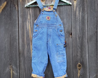 80s Denim Jumpsuit For baby Jeans Romper girl or boy 90s Vintage overalls Children Size 98 Kids Retro clothes 3T Coveralls clothing