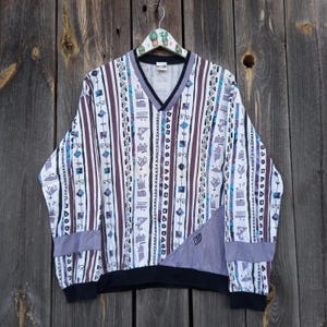 90s Sweatshirt men Oversize shirts Vintage Long sleeve T-shirt Clothes Multicolor Jumper Sport jacket womens Streetwear Hip hop M L Large