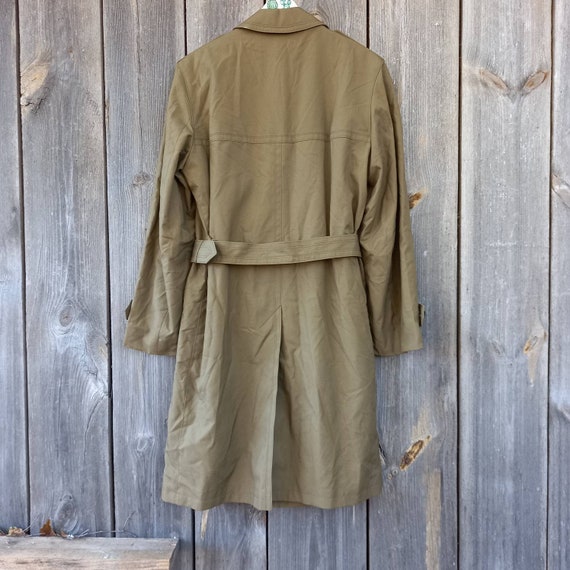 1990s Green trench coat men Vintage Fall jacket R… - image 9