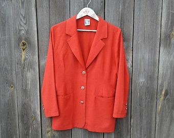 80-tals vintagekavaj: Damkostym, storlek Large