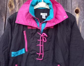 90s Windbreaker Jacket Women Vinatge Sport Ski Clothing Men Winter