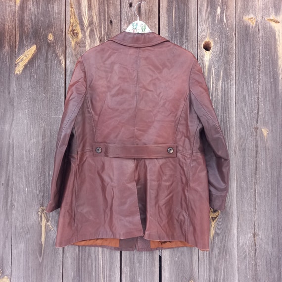 70s Brown leather jacket Womens 1970s Vintage clo… - image 6