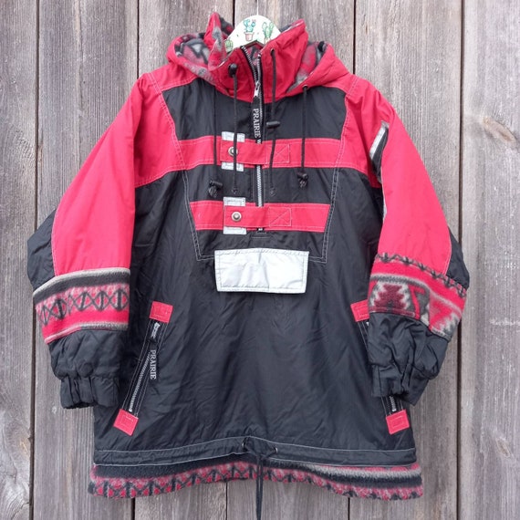 Chaqueta roja de los anos 90 para hombre o mujer chaquetas unisex deportivas de invierno vintage