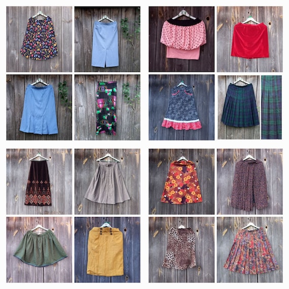 11 Set Wholesale Clothing Lot Skirts Bulk Buy Vintage Clothes Bundles to  Resell Skirt for Women 70s 80s 90s Wholesale Skirts 