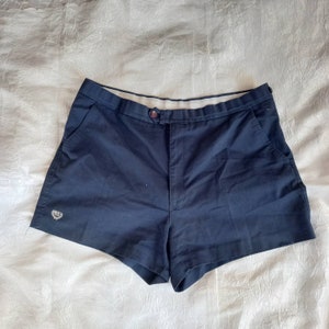 90s Blue Shorts Men&#39;s Vintage Tennis Beach Sports Shorts Pants Unisex Golf Clothing womens Summer High Waist 38&quot; Retro sportswear L Large