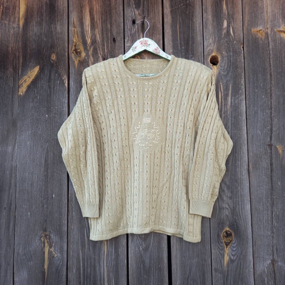 2000s Knit Sweater Women 00s Vintage Embroidery Jumper Sweatshirt 