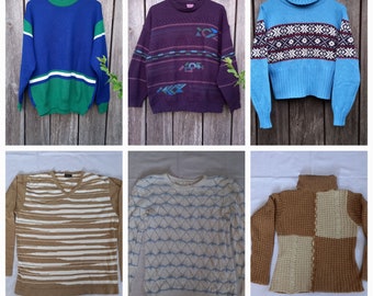 Y2K Vintage Sweater Bundle: Wholesale 6-Piece Clothing Lot
