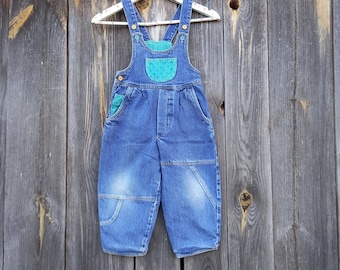 80s Denim Jumpsuit For baby Jeans Romper girl or boy 90s Vintage overalls Children Size 98 Kids Retro clothes 3T Winter Coveralls clothing