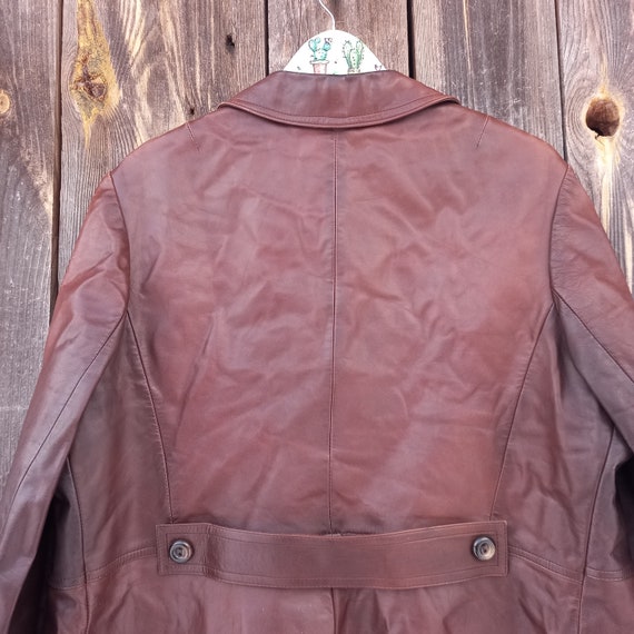 70s Brown leather jacket Womens 1970s Vintage clo… - image 7