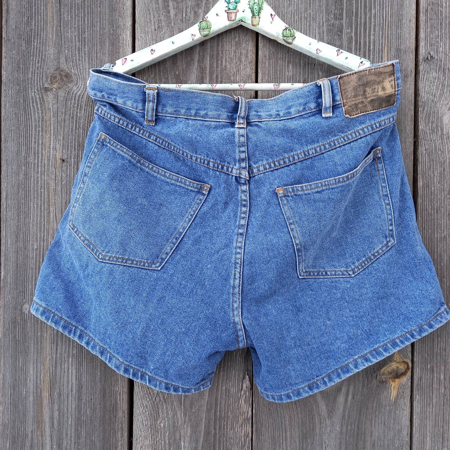 90s Denim Shorts Men Vintage Jeans Womens Size 52 L High