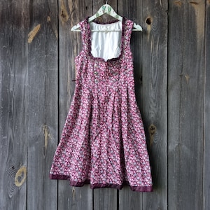 Dirndl dresses women Vintage Trachten dress Floral White National Folk Clothing Suit Bavarian festival Octoberfest Costume Austrian Rustic S