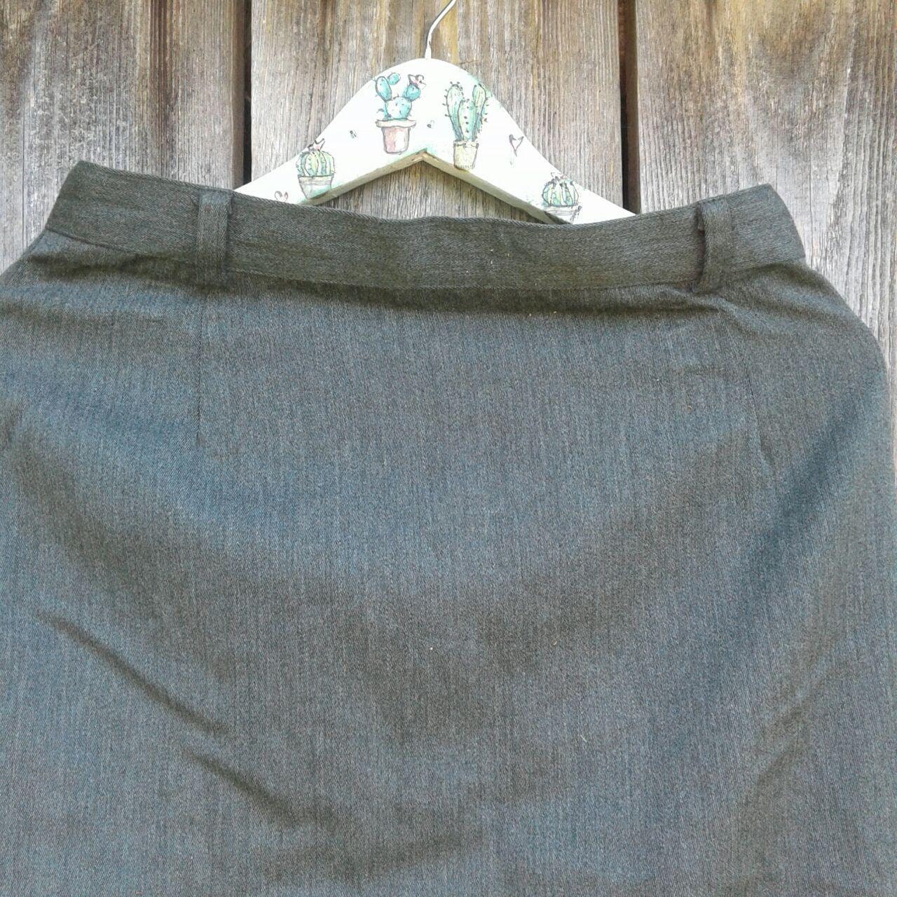 Jupe Vintage Femme Taille Haute Ligne A – Vert Laine, Taille M (IT 42, W26), DH02