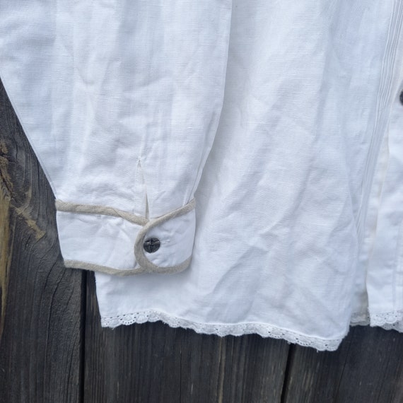 White shirt men Trachten Dirndl Vintage  Austrian… - image 6