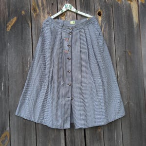 90s Dirndl Skirt women Oktoberfest party Trachten National Vintage Folk Clothing Bavarian Tracht festival Costume Austrian Check skirt XL 46