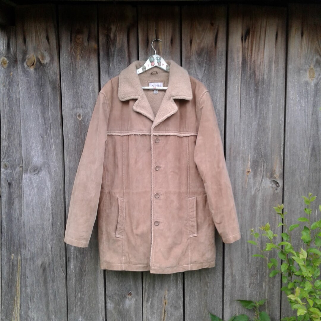 90s Wilsons Suede Leather Jacket: Faux Fur Collar, Size M - Etsy UK 90s Wilsons Suede Leather Jacket: Faux Fur Collar, Size M - Etsy UK