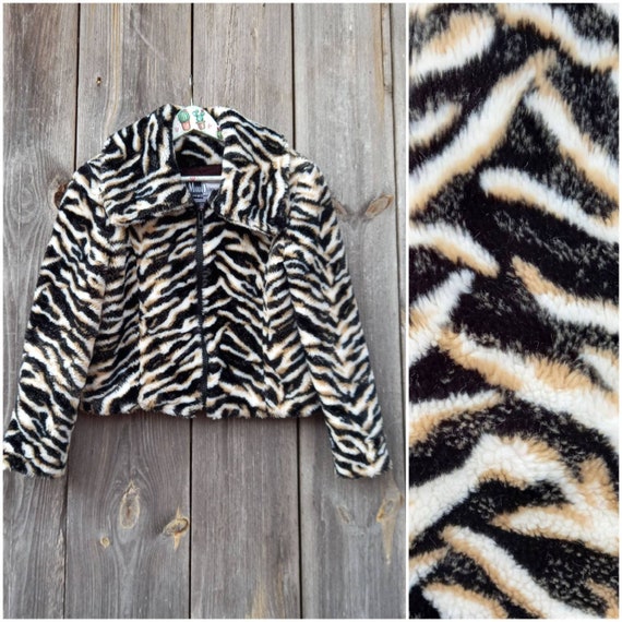 90s Faux Fur Jacket for Women Y2K Maria Dionisiou 2000s