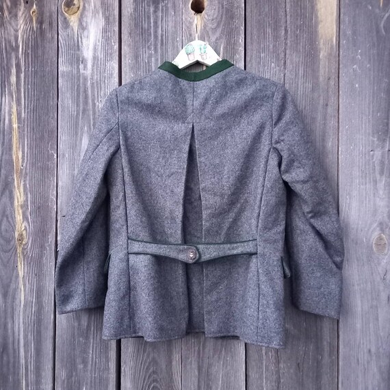 80s Loden coat men or boy Vintage Trachten jacket… - image 3