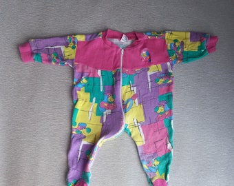 80s Jumpsuit For baby Romper baby girl 90s Vintage Colorblok overalls Children 62/68 0M 3-6M Costume Kids Retro clothes Coveralls clothing