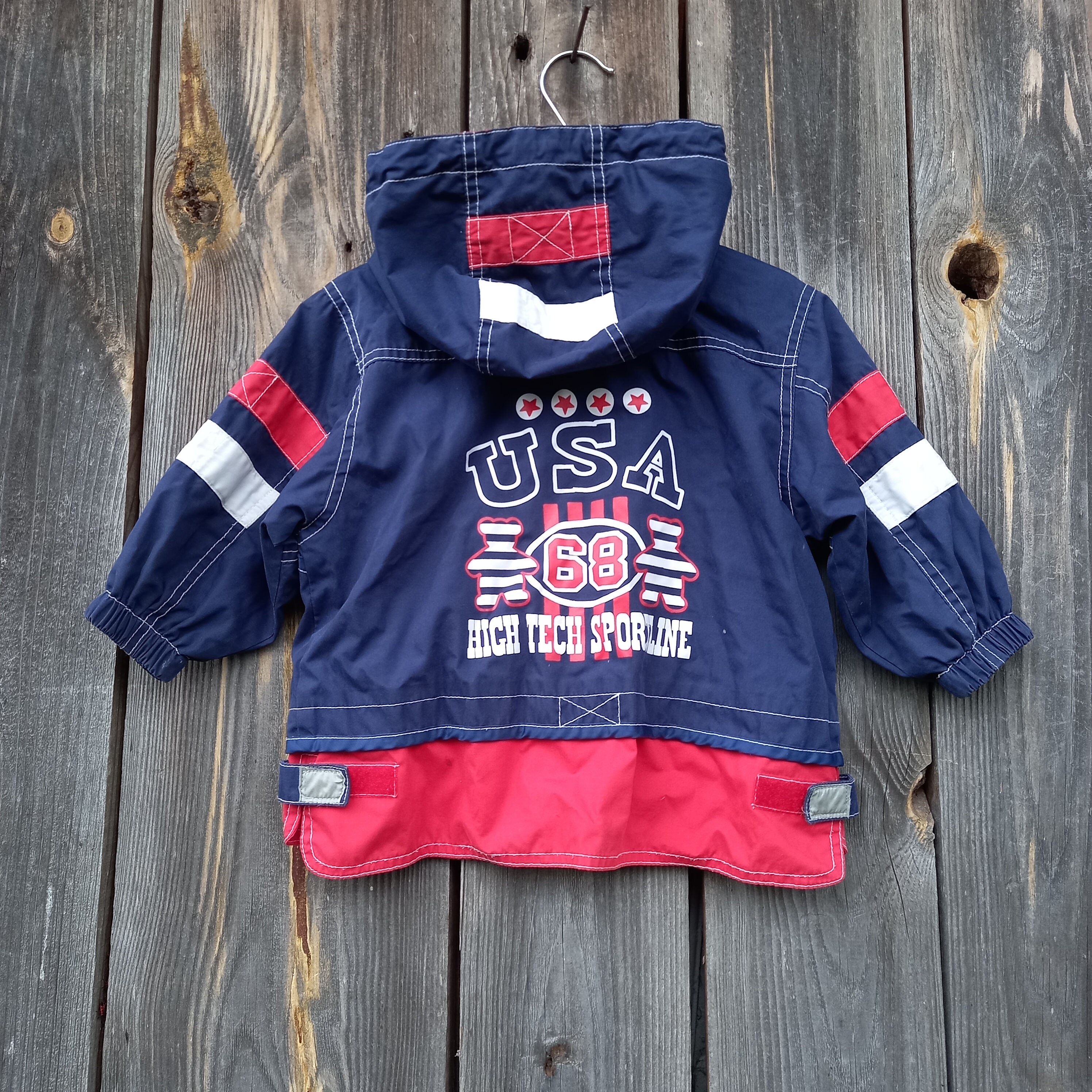 90s Windbreaker Kids Boy USA Bear Vintage Jacket Baby Girl