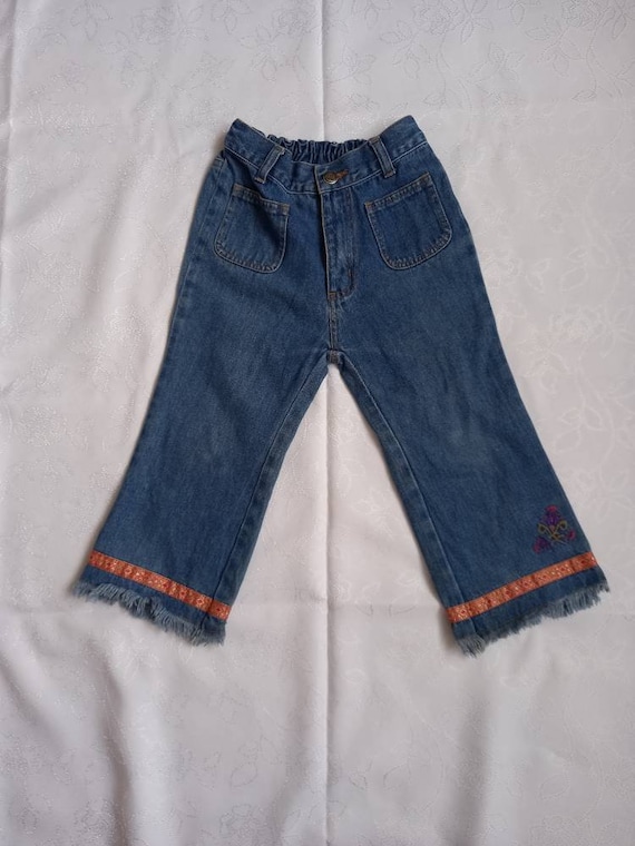 Girls Fringe Hem Jeans